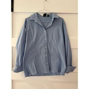 Hartwell wrinkle free light blue dress shirt size medium